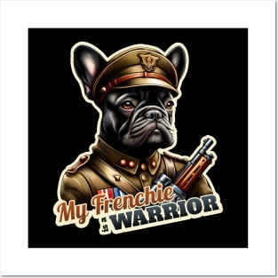French Bulldog soldier Posters and Art